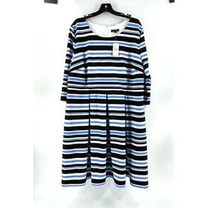 NWT Lane Bryant Women's Plus Striped Party Holiday Cocktail Dress Size 20 NEW